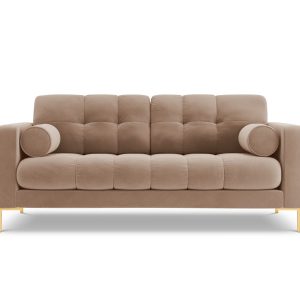 Cosmopolitan Design Bank Bali 2-zits, flueel, beige – 96x152x75cm Cosmopolitan Design Bank Bali 2-zits, flueel, beige – 96x152x75cm