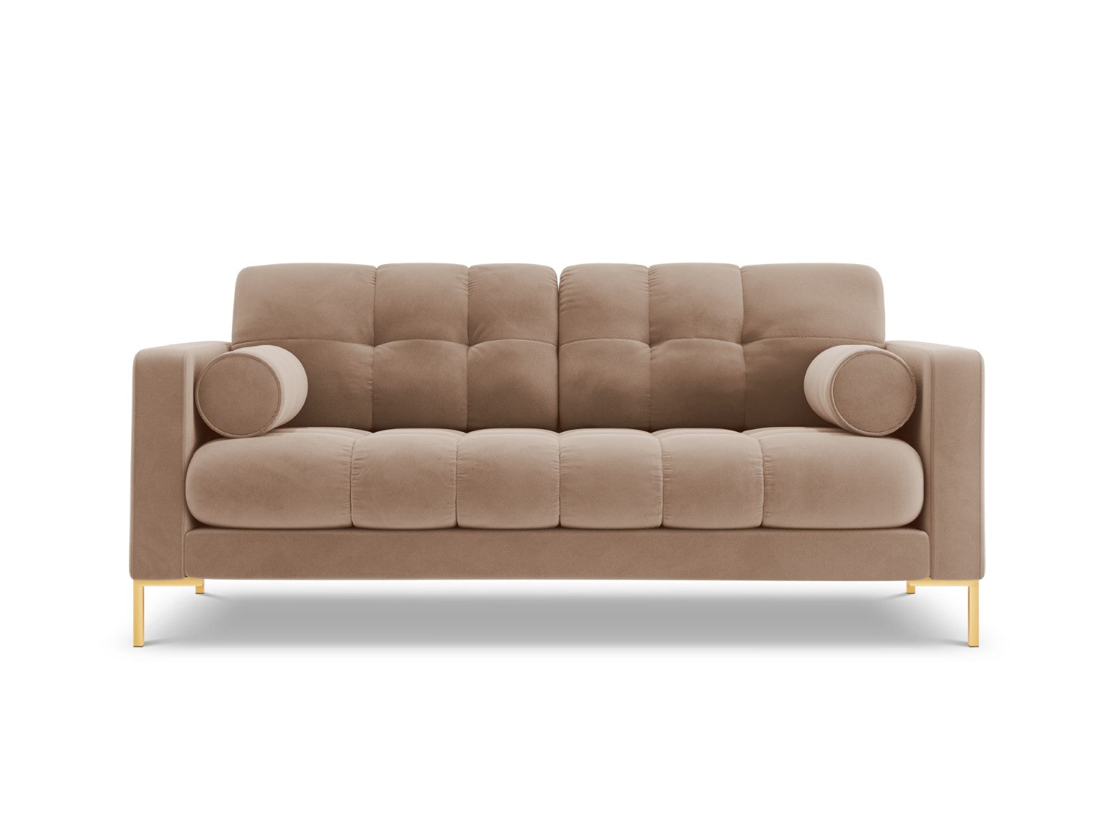 Cosmopolitan Design Bank Bali 2-zits, flueel, beige - 96x152x75cm