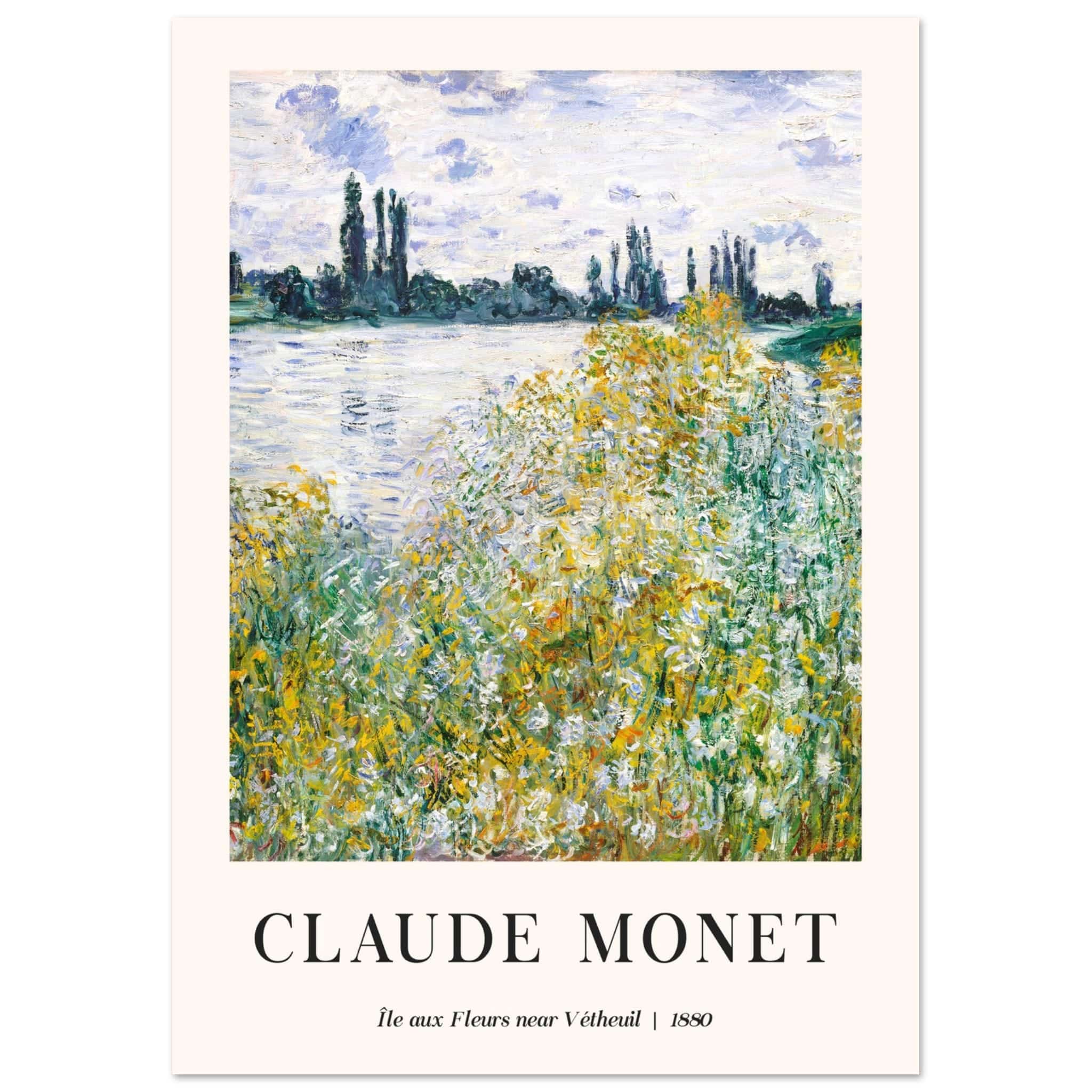 Artfulprints Poster Claude Monet - Île aux fleurs near Vétheuil - A4 2