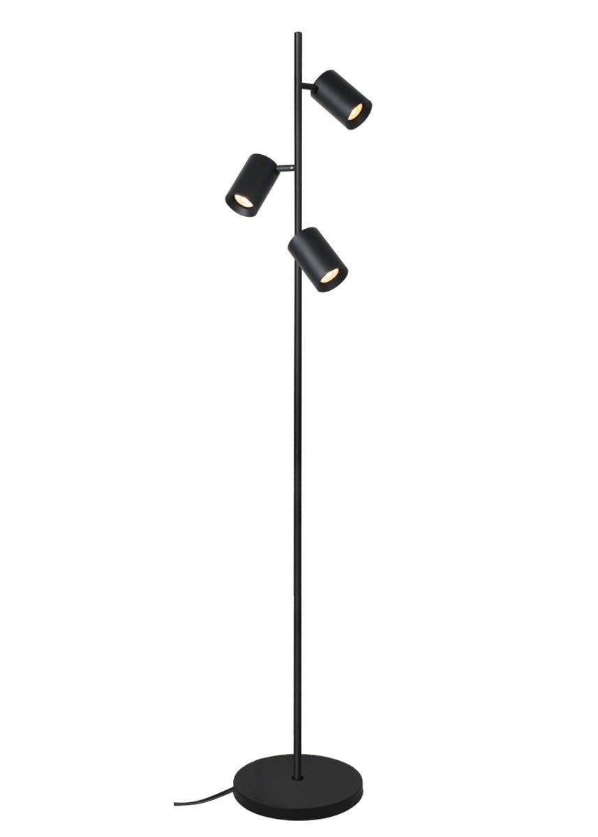 Artdelight vloerlamp Megano - 3 lichts - 25 x 160 cm - zwart