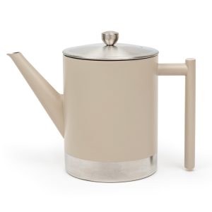 Bredemeijer – Dubbelwandige theepot Minuet Cylindre – 1,2 liter – Taup Bredemeijer – Dubbelwandige theepot Minuet Cylindre – 1,2 liter – Taup