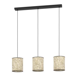 EGLO hanglamp Butterburn – e27 – 86 cm – zwart/wit/groen EGLO hanglamp Butterburn – e27 – 86 cm – zwart/wit/groen