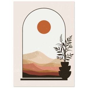 Artfulprints Poster Boho – Serene horizon – 50×70 cm – Meerkleurig Artfulprints Poster Boho – Serene horizon – 50×70 cm – Meerkleurig