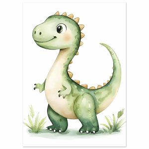 Artfulprints Poster Avontuurlijke dinosaurus – 50×70 cm – Groen Artfulprints Poster Avontuurlijke dinosaurus – 50×70 cm – Groen