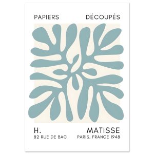Artfulprints Poster Matisse – Deep ocean turquoise – A4 21×29.7 cm – T Artfulprints Poster Matisse – Deep ocean turquoise – A4 21×29.7 cm – T