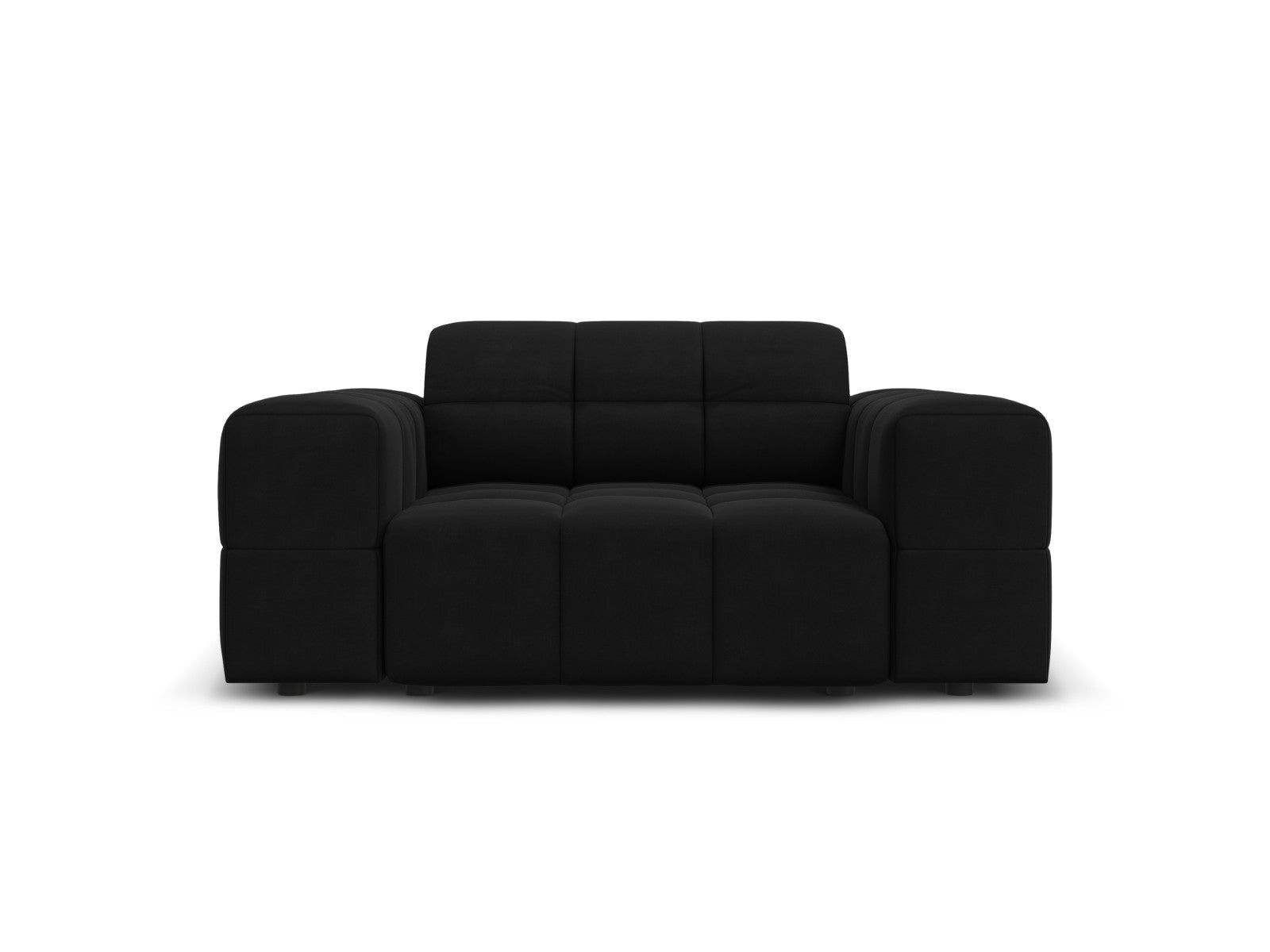 Cosmopolitan Design Fauteuil Chicago flueel zwart - 102x132x78cm
