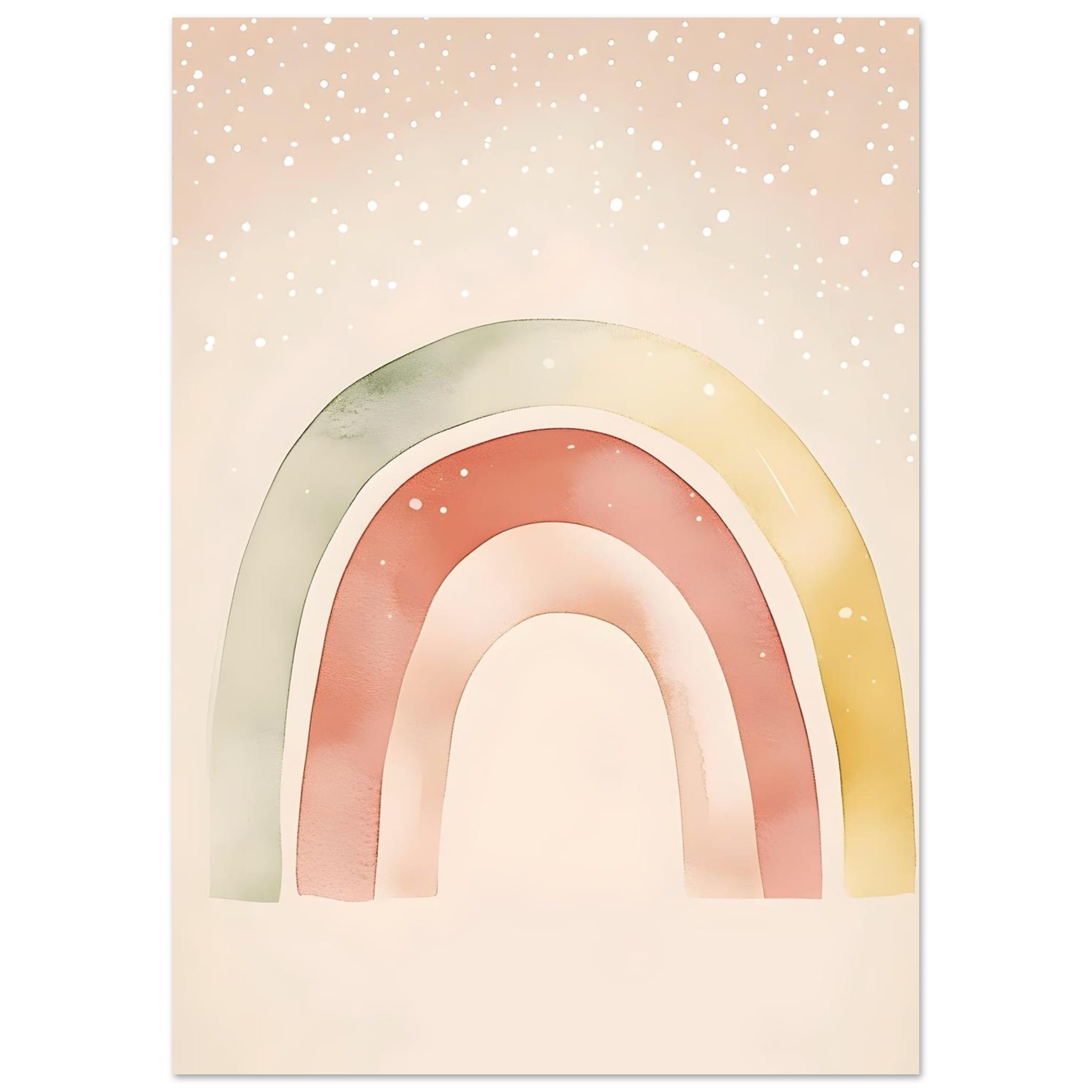 Artfulprints Poster Zachte regenboog - A4 21x29.7 cm - Meerkleurig