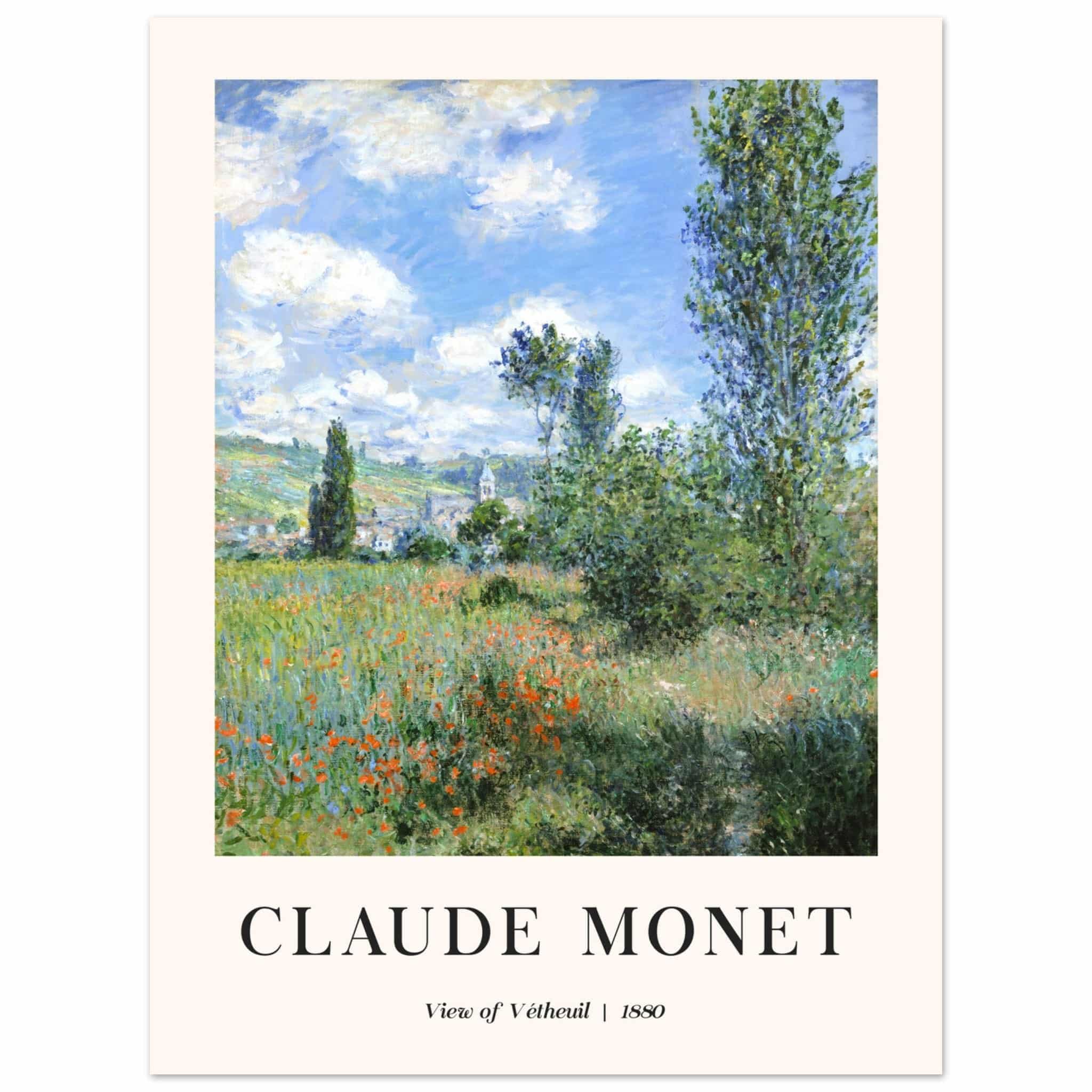 Artfulprints Poster Claude Monet - View of Vétheuil II - 30x40 cm - Gr