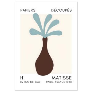 Artfulprints Poster Matisse – Ocean flower turquoise – 70×100 cm – Tur Artfulprints Poster Matisse – Ocean flower turquoise – 70×100 cm – Tur