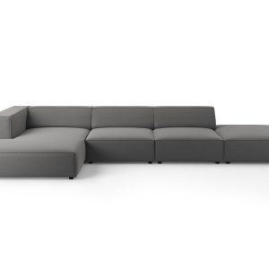 Cosmopolitan Design linker hoekbank Arendal 5-zits, flueel, cement – 1 Cosmopolitan Design linker hoekbank Arendal 5-zits, flueel, cement – 1