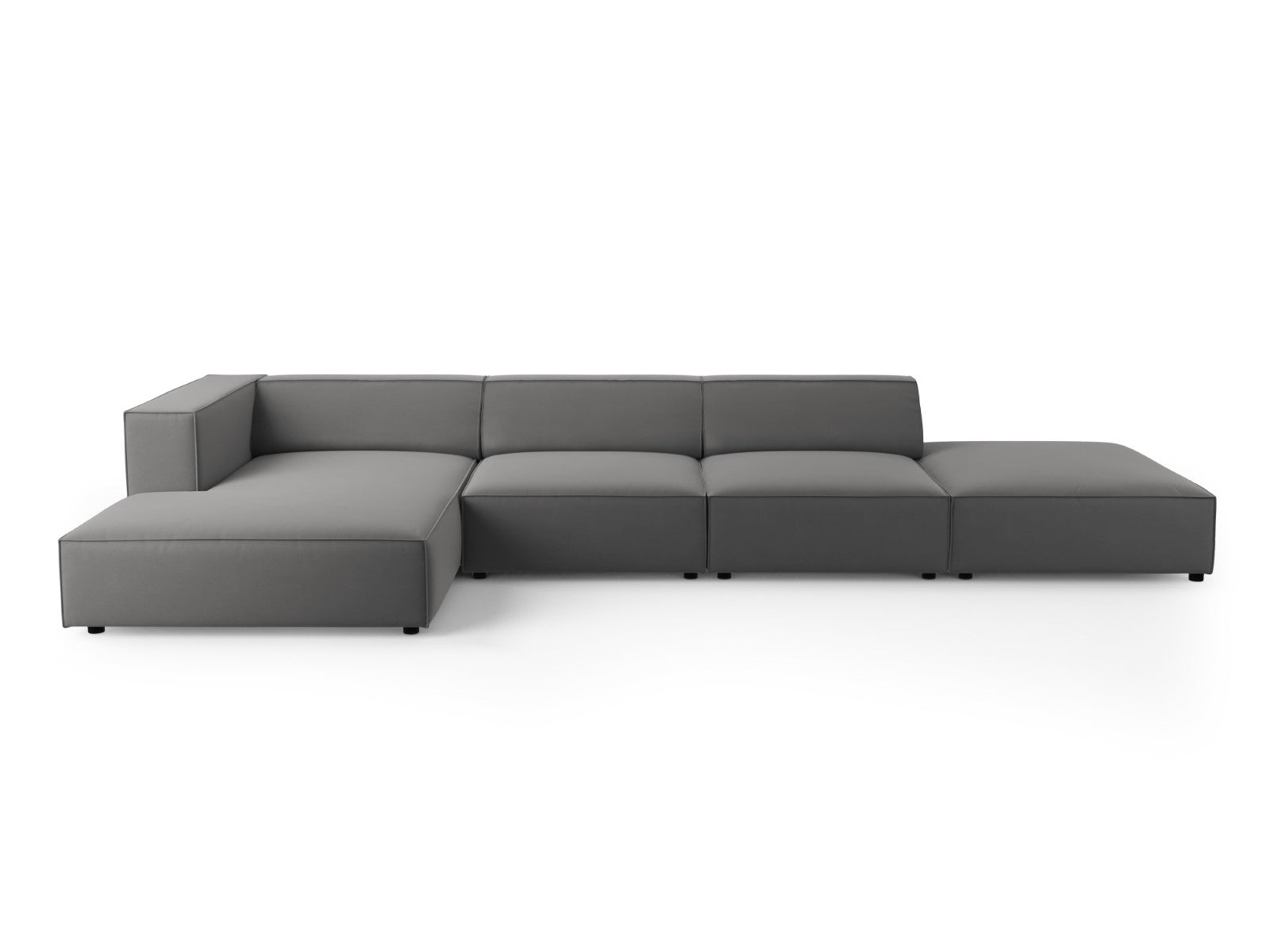 Cosmopolitan Design linker hoekbank Arendal 5-zits, flueel, cement - 1
