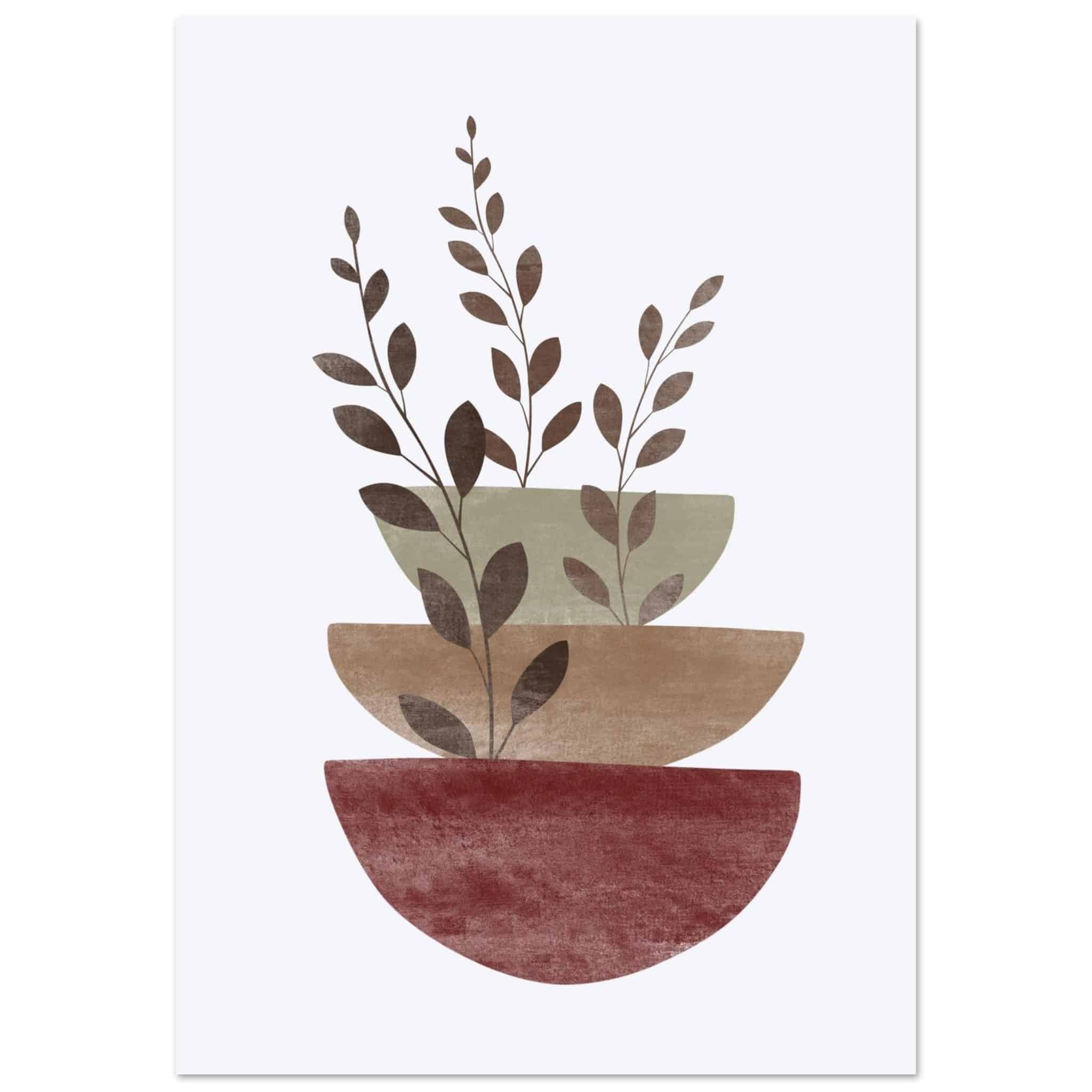 Artfulprints Poster Boho – Layered peace - 70x100 cm - Bruin