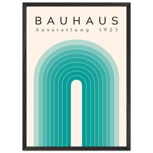 Artfulprints Poster met Lijst Bauhaus – Turquoise rainbow – 50×70 cm – Artfulprints Poster met Lijst Bauhaus – Turquoise rainbow – 50×70 cm –
