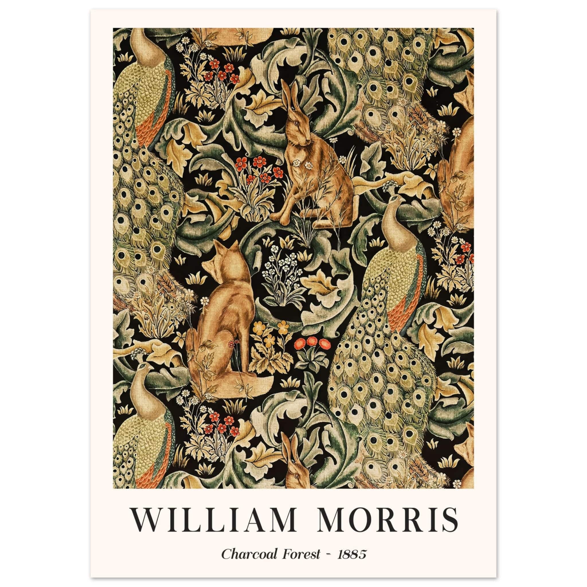 Artfulprints Poster William Morris - Charcoal forrest - 50x70 cm - Don