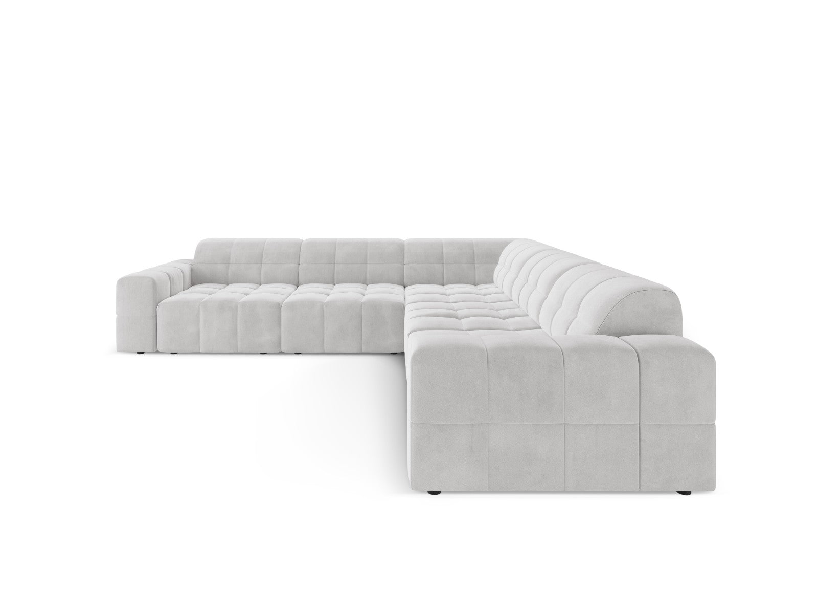 Cosmopolitan Design Hoekbank CHICAGO 4-zits, flueel geld - 285x285x78c
