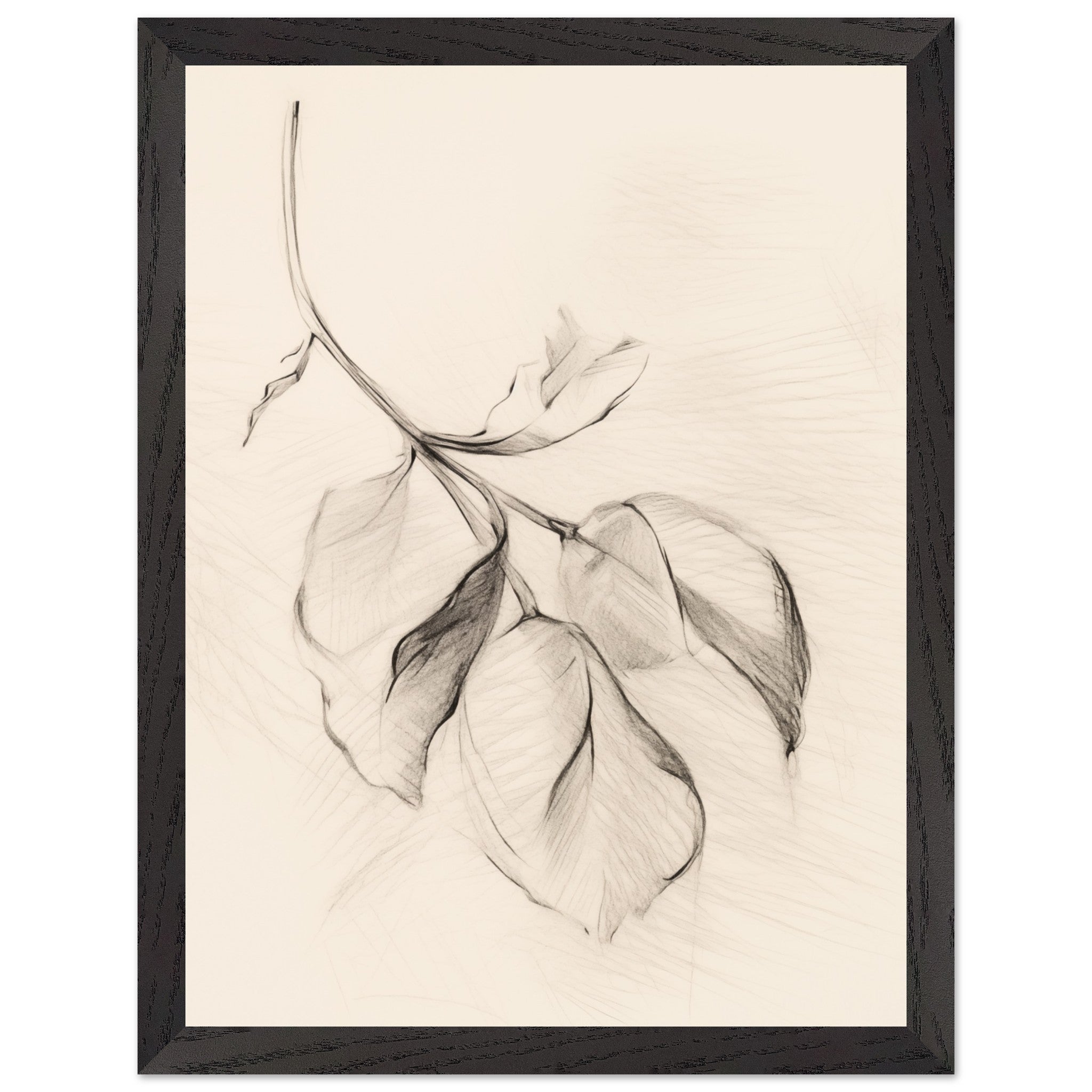 Artfulprints Poster met Lijst Botanical branch - 30x40 cm - Zwart / Wi