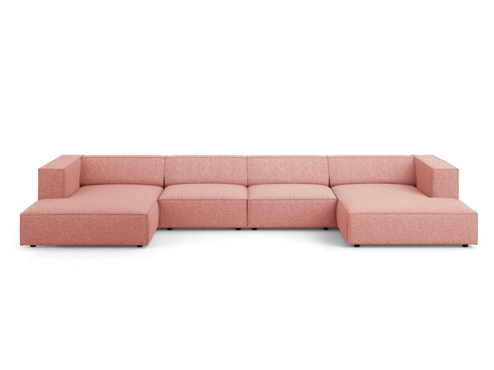 Cosmopolitan Design Panoramische bank Arendal 6-zits, chenille, roze -