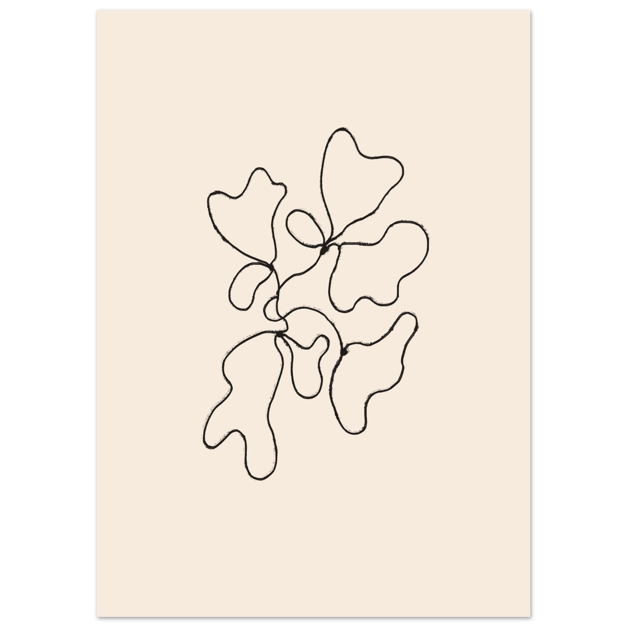 Artfulprints Abstract – Blob lined poster 50x70 cm