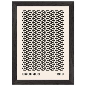 Artfulprints Poster met Lijst Bauhaus – 1919 beehive – A4 21×29.7 cm –