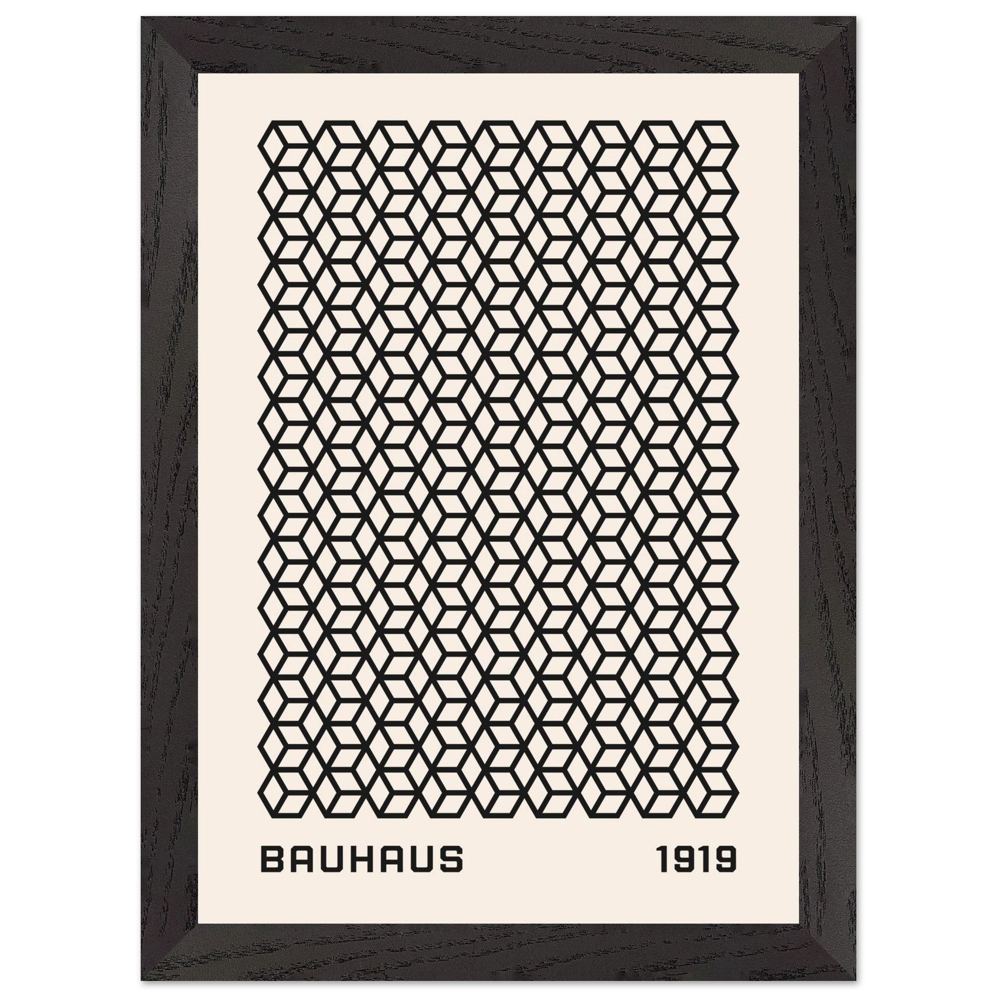 Artfulprints Poster met Lijst Bauhaus - 1919 beehive - A4 21x29.7 cm -