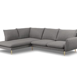 Cosmopolitan Design linker hoekbank Vienna 6-zits, structurele stof, d Cosmopolitan Design linker hoekbank Vienna 6-zits, structurele stof, d
