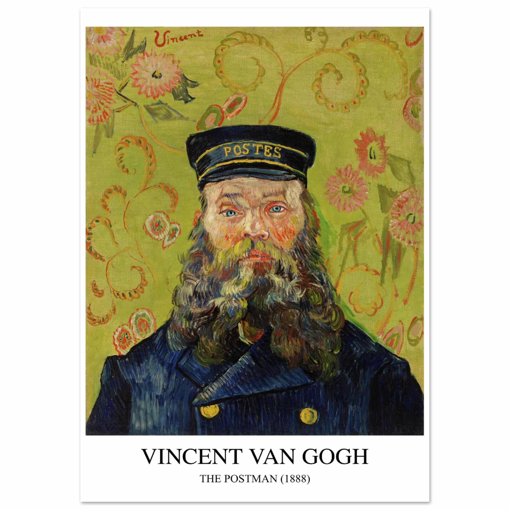 Artfulprints Vincent van Gogh - The Postman 1888 poster A4 21x29.7 cm