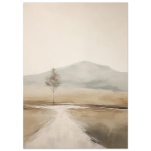 Artfulprints Poster Abstract – Tree path – 50×70 cm – Taupe