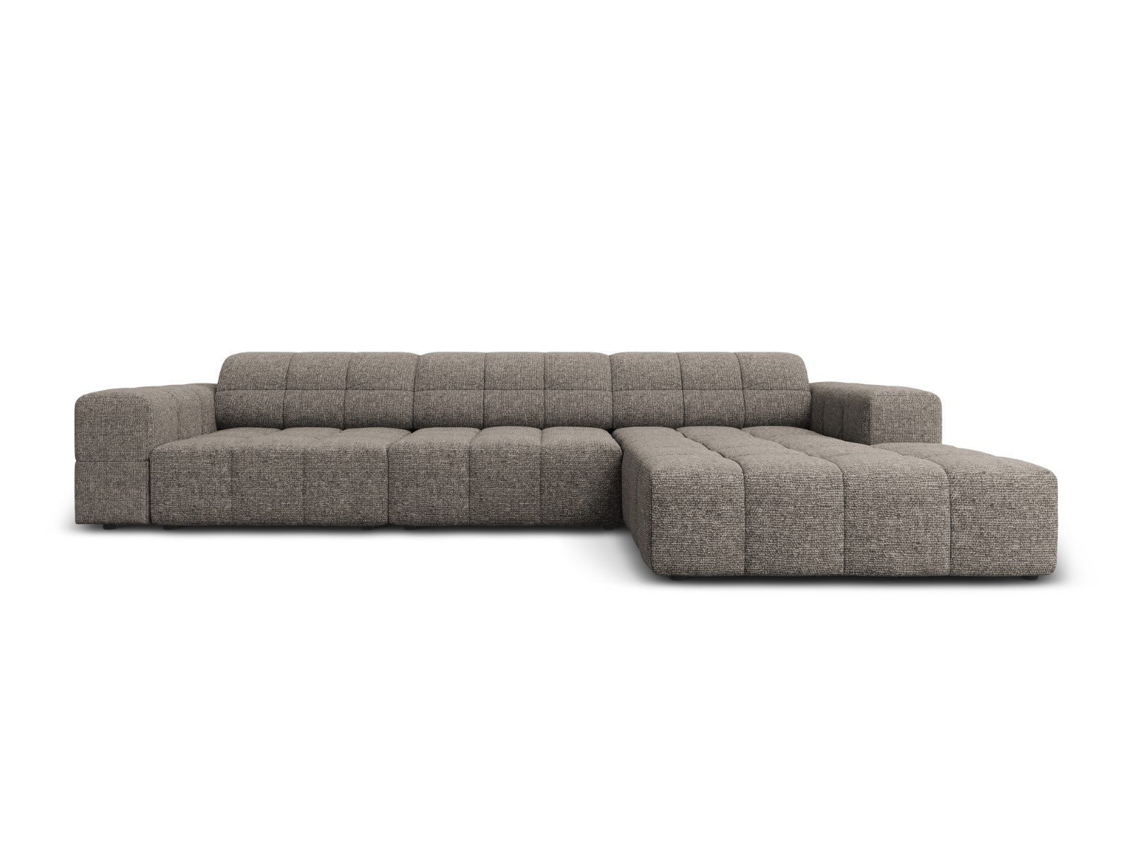 Cosmopolitan Design rechter hoekbank Chicago 4-zits, chenille grijs -