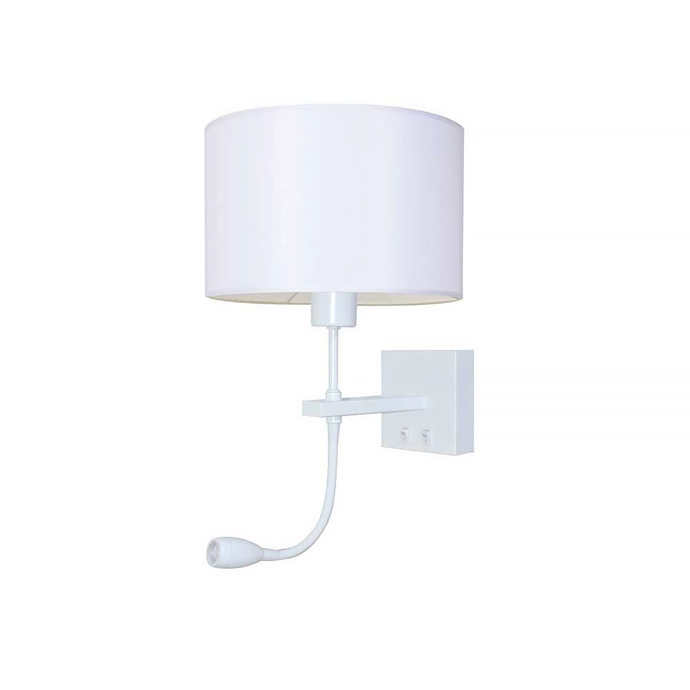 Artdelight wandlamp Quad - 2 lichts - 25 x 55 cm - wit
