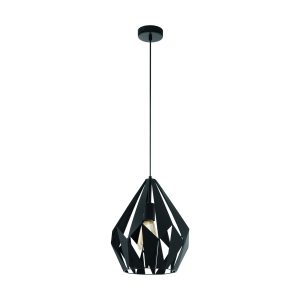 EGLO hanglamp Carlton 1 – e27 – ø 31 cm – zwart EGLO hanglamp Carlton 1 – e27 – ø 31 cm – zwart
