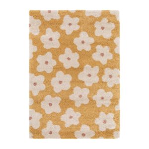AFK Living vloerkleed Bloemen – voor kinderen – geel – 160 x 230 cm AFK Living vloerkleed Bloemen – voor kinderen – geel – 160 x 230 cm