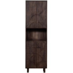 WOOOD 4-deurs opbergkast Draw – Mangohout – Walnoot – 200x60x40 WOOOD 4-deurs opbergkast Draw – Mangohout – Walnoot – 200x60x40