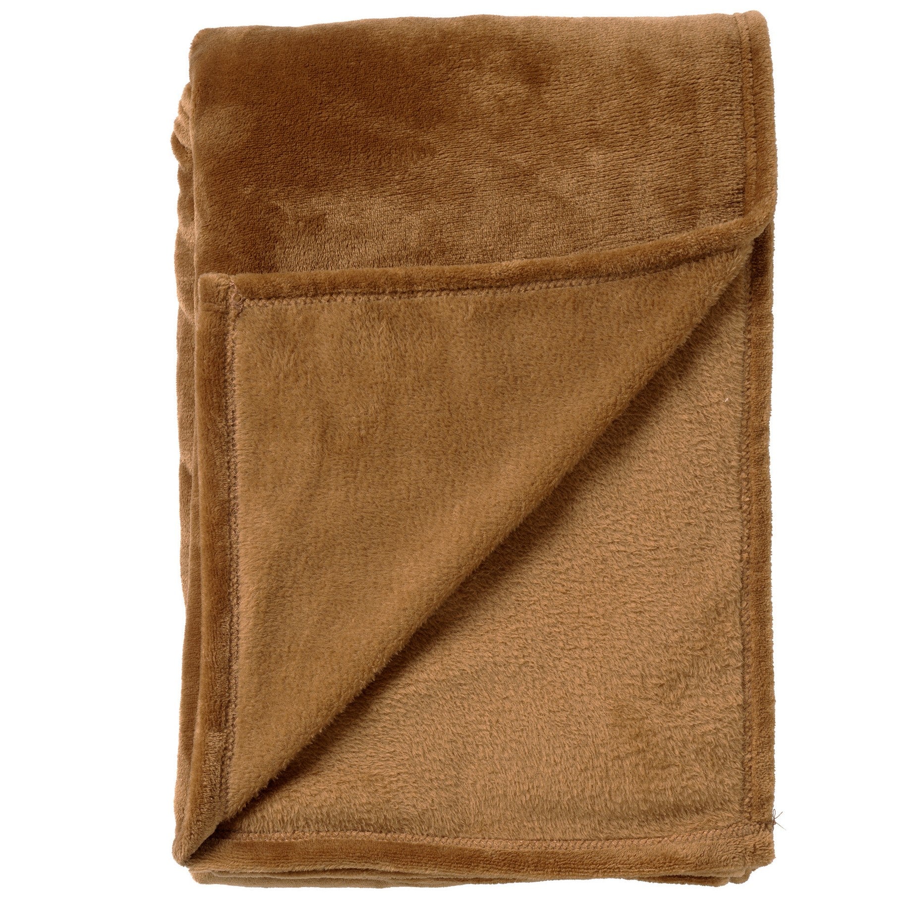 BILLY - Plaid 150x200 cm - flannel fleece - superzacht - Tobacco Brown