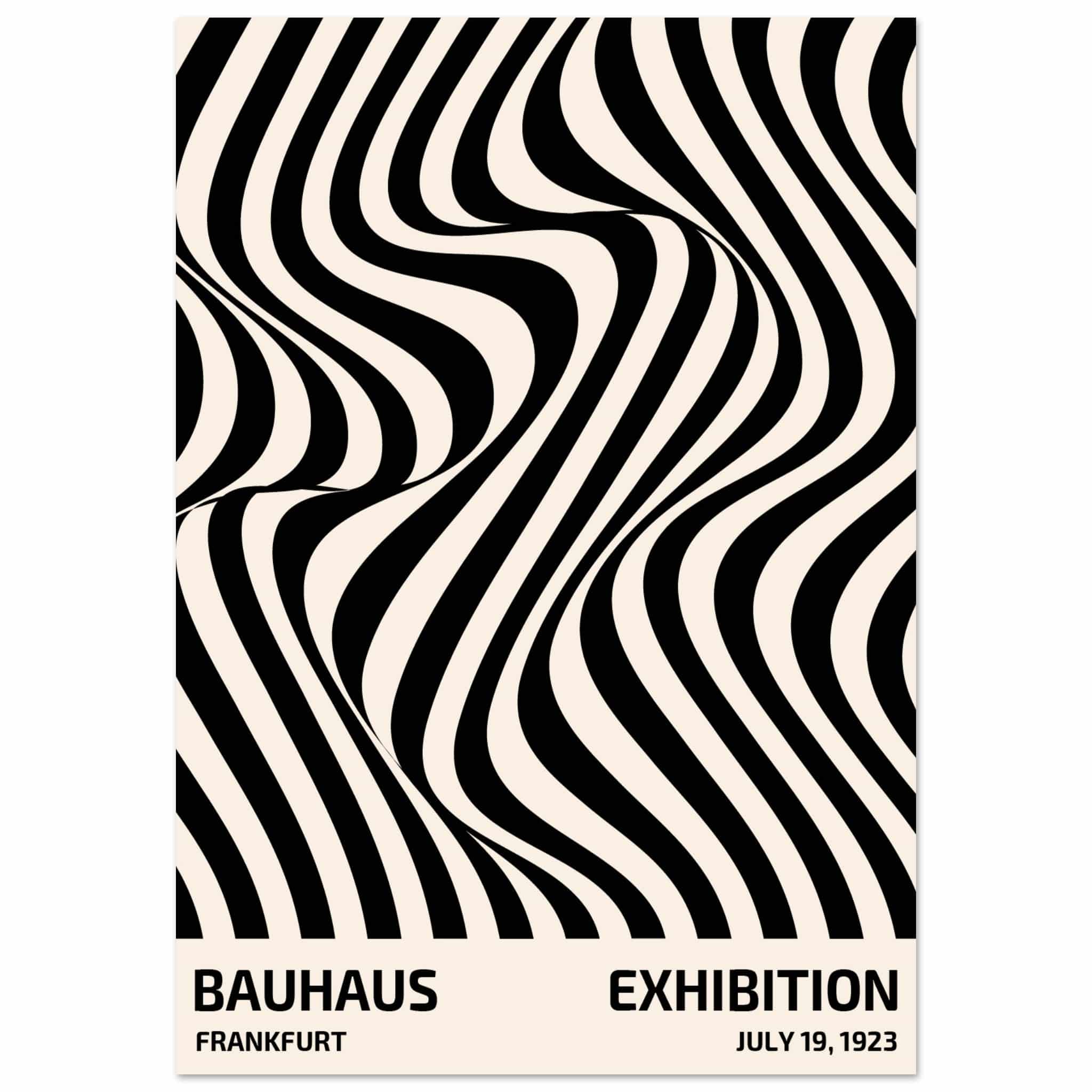 Artfulprints Poster Bauhaus - Exhibition Frankfurt - 70x100 cm - Zwart