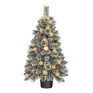 Black Box Trees Kaprun kerstboom potted led groen frosted goud warm wi Black Box Trees Kaprun kerstboom potted led groen frosted goud warm wi
