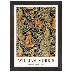 Artfulprints Poster met Lijst William Morris – Charcoal forrest – A4 2 Artfulprints Poster met Lijst William Morris – Charcoal forrest – A4 2