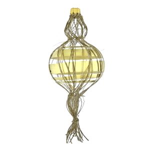 Dagmara kerstdecoratie – kroonluchtervorm – glas – met 24-karaats goud Dagmara kerstdecoratie – kroonluchtervorm – glas – met 24-karaats goud