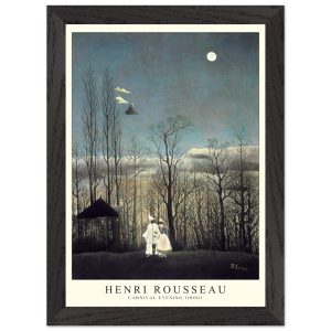 Artfulprints Poster met Lijst Henri Rousseau – Carnival evening – A4 2 Artfulprints Poster met Lijst Henri Rousseau – Carnival evening – A4 2