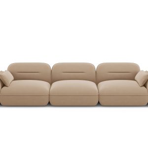 Cosmopolitan Design Modulaire bank Sydney 4-zits, flueel, zand – 90×32 Cosmopolitan Design Modulaire bank Sydney 4-zits, flueel, zand – 90×32