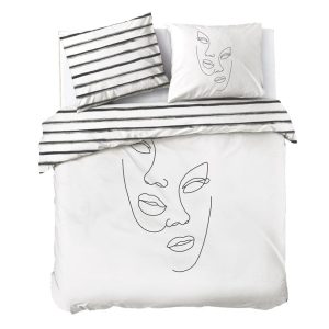 Dindi Home – Dekbedovertrek Tender Tattoo – 240×220 cm – Wit Dindi Home – Dekbedovertrek Tender Tattoo – 240×220 cm – Wit