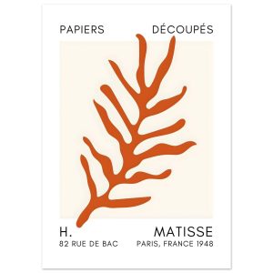 Artfulprints Poster Matisse – Ocean flora orange – 50×70 cm – Oranje Artfulprints Poster Matisse – Ocean flora orange – 50×70 cm – Oranje
