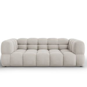 Cosmopolitan Design Bank Sky 3-zits, flueel, lichtbeige – 102x214x70cm Cosmopolitan Design Bank Sky 3-zits, flueel, lichtbeige – 102x214x70cm