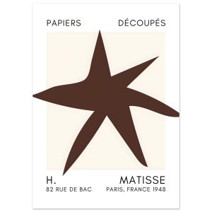Artfulprints Poster Matisse – Star of the sea brown – 50×70 cm – Bruin Artfulprints Poster Matisse – Star of the sea brown – 50×70 cm – Bruin