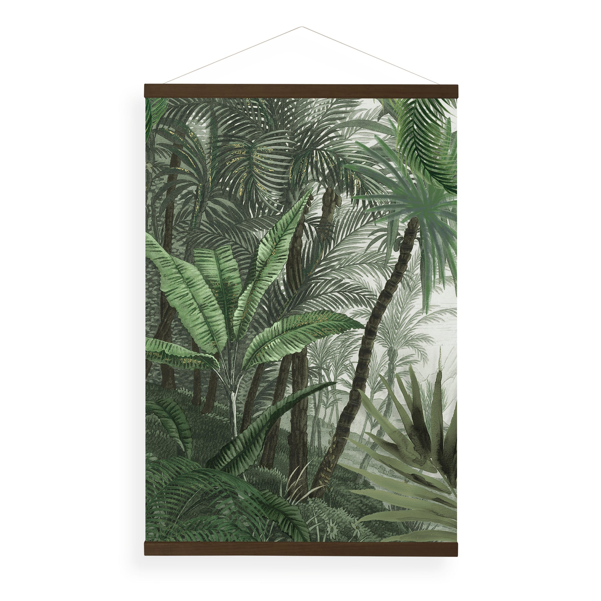 Art for the Home Hangende Poster Linnen - Jungle Landschap Groen - 100