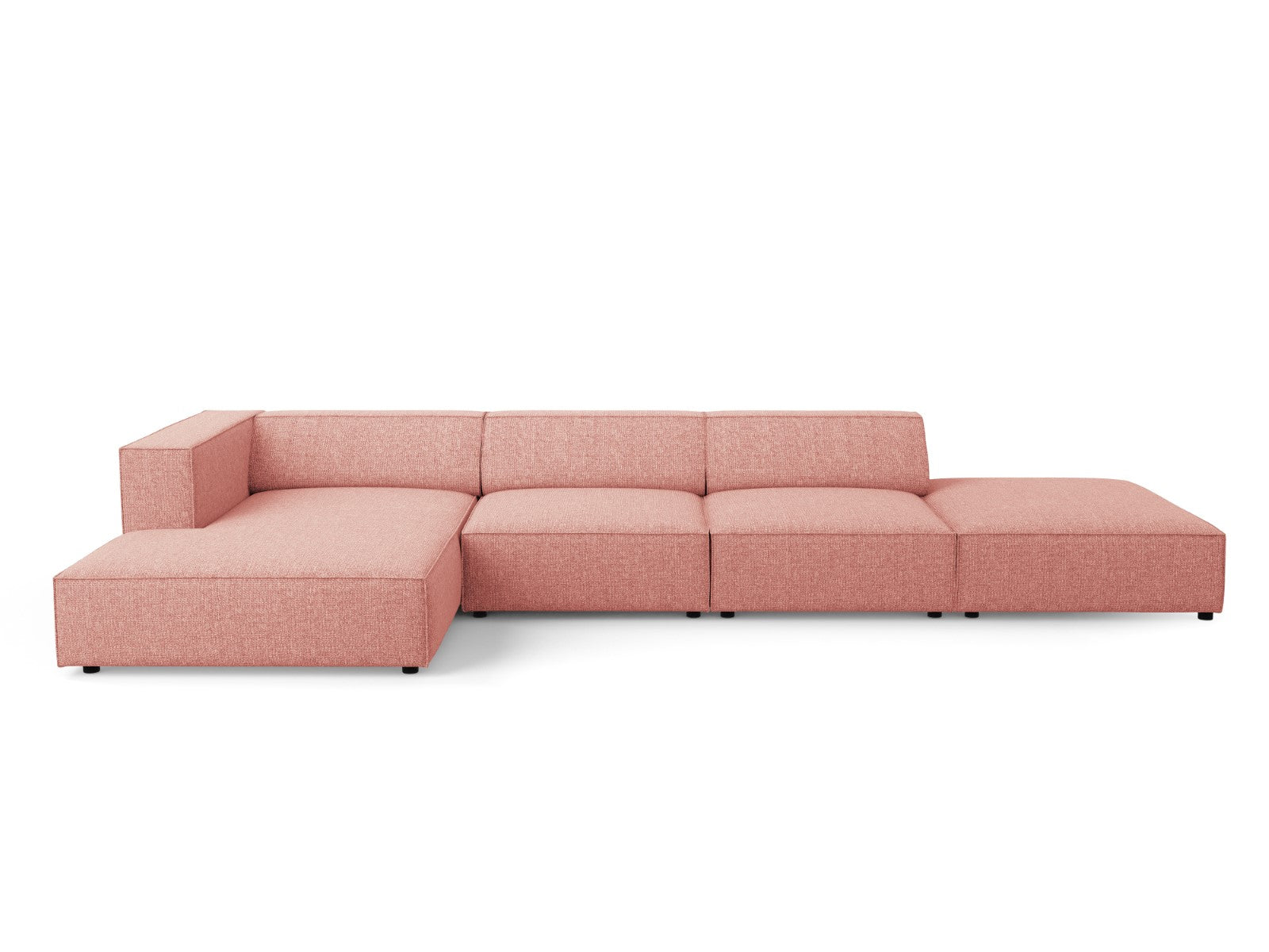 Cosmopolitan Design linker hoekbank Arendal 5-zits, chenille, roze - 1
