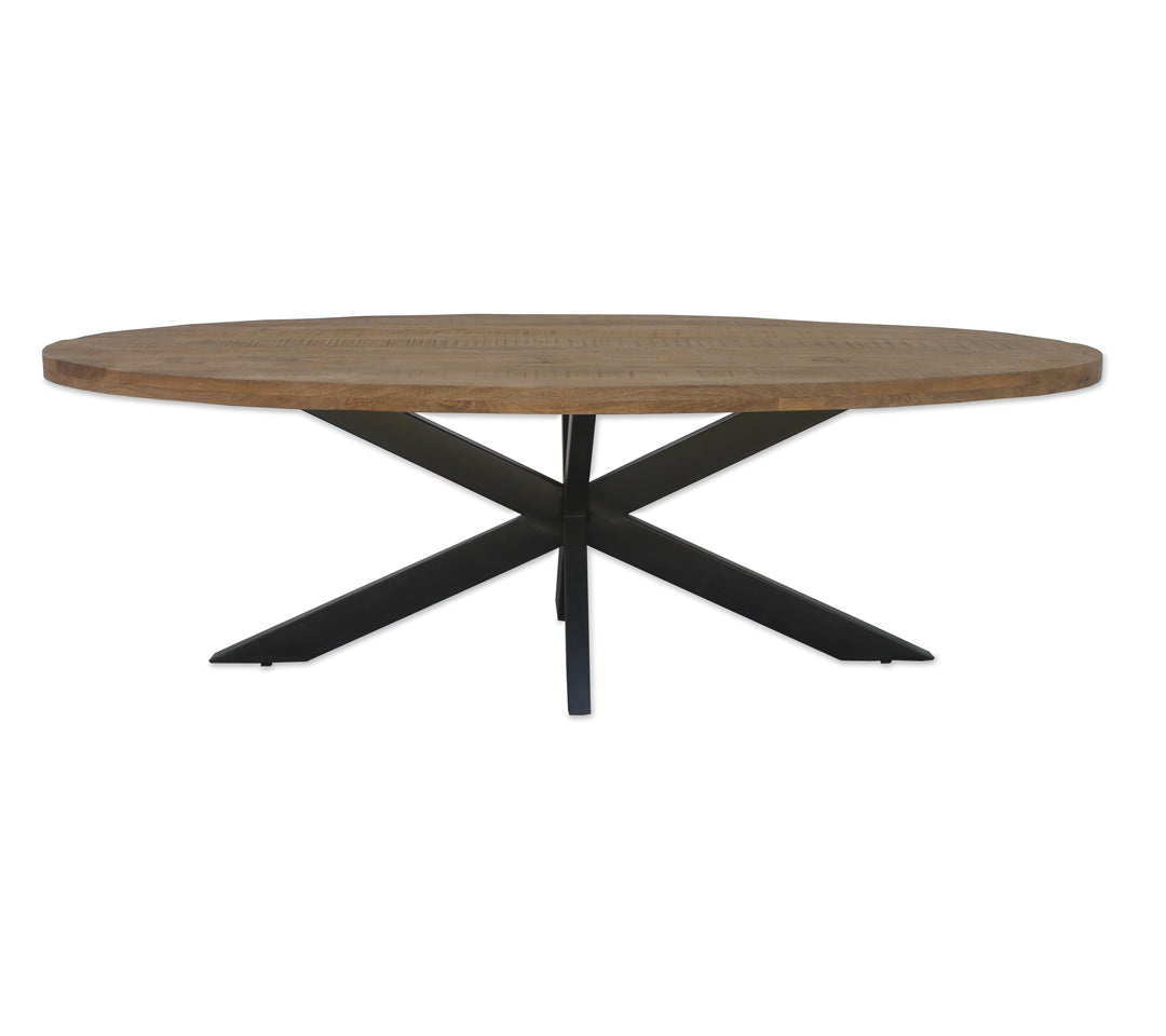 Brix eetkamertafel Ovaal - 240 cm - mangohout - bruin