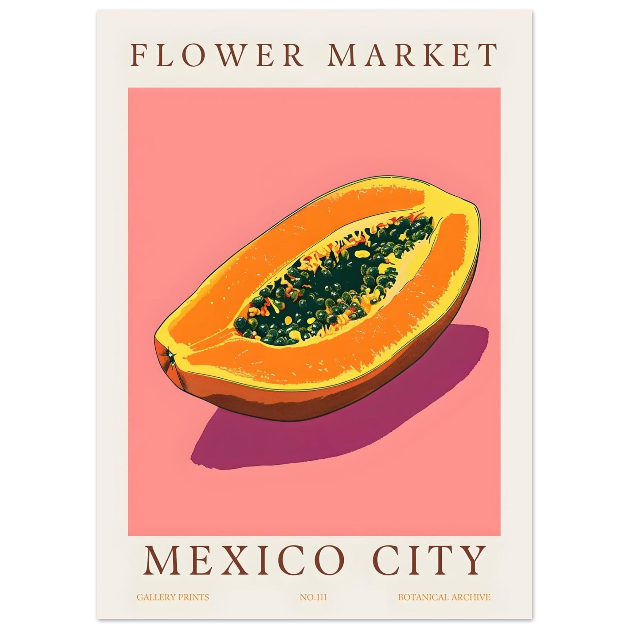 Artfulprints Flower market - Mexico City poster 50x70 cm