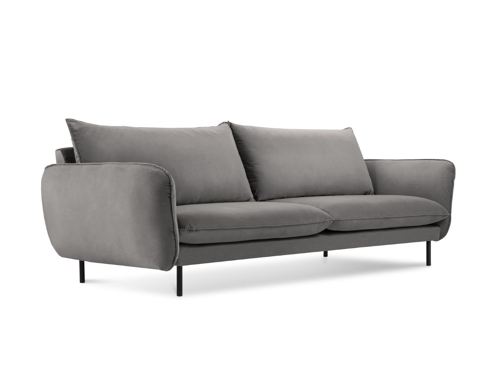 Cosmopolitan Design Bank Vienna 3-zits, flueel, lichtgrijs - 92x200x95