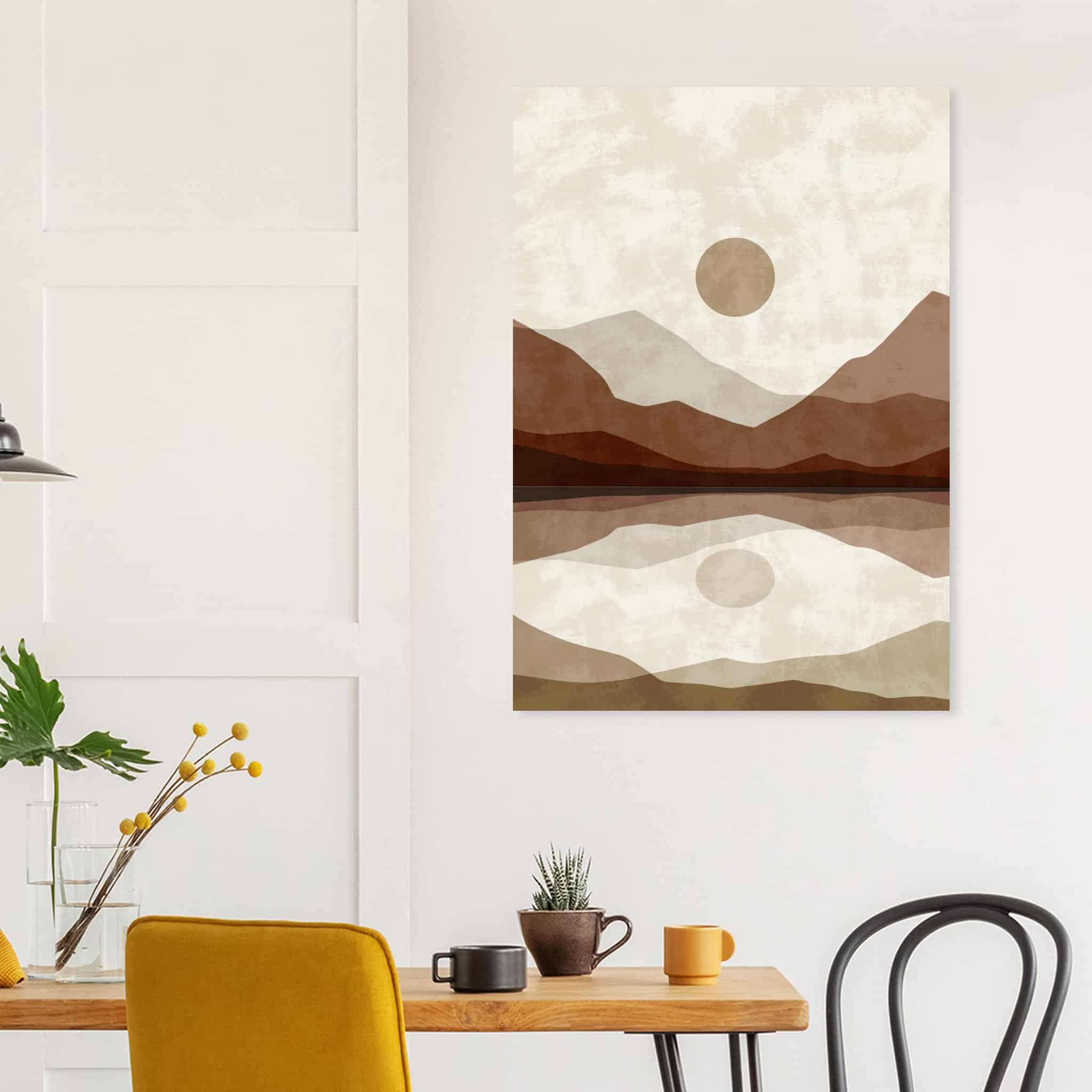 Artfulprints Poster Boho – Mirror mountain - 70x100 cm - Meerkleurig