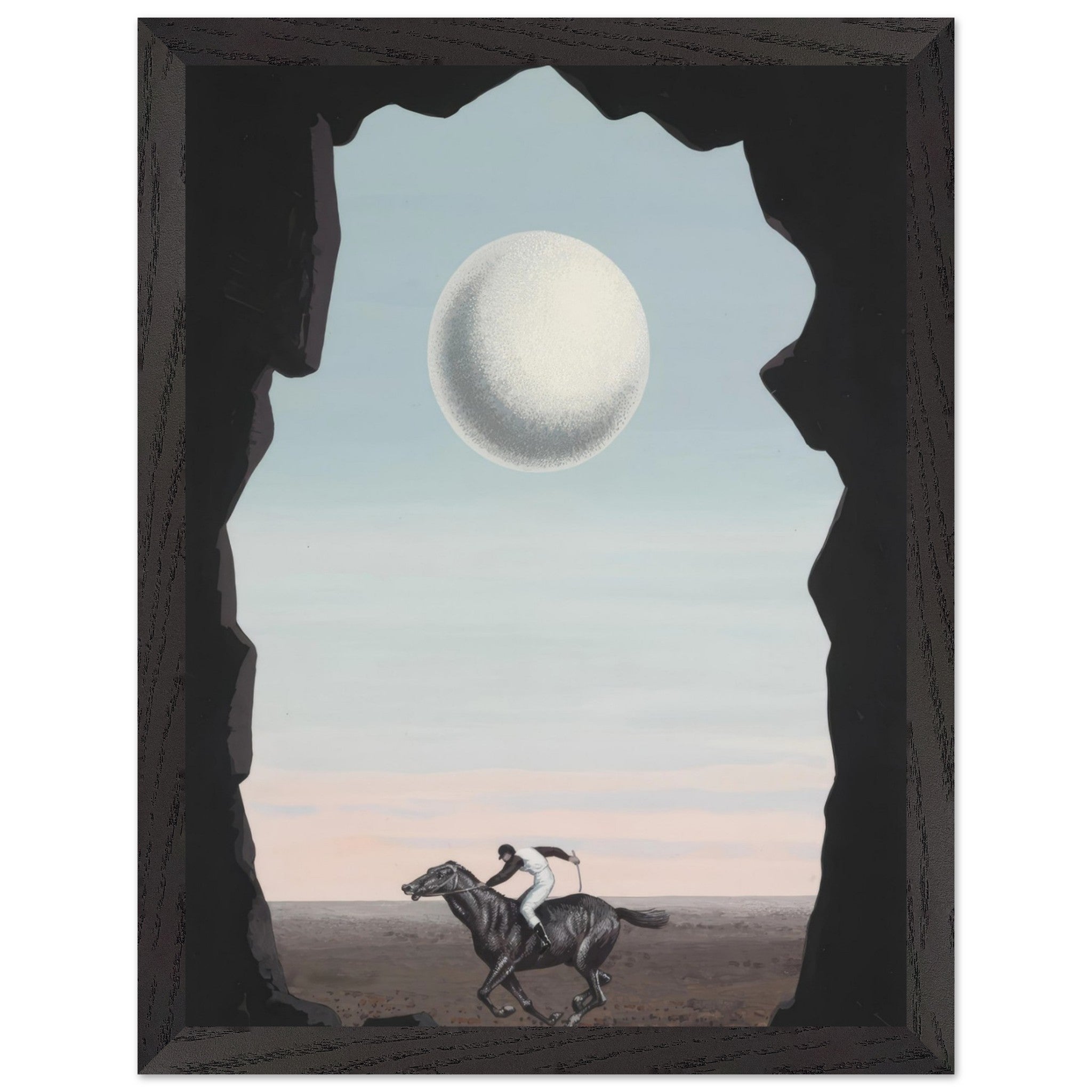 Artfulprints Poster met Lijst René Magritte - Le jockey perdu - 30x40